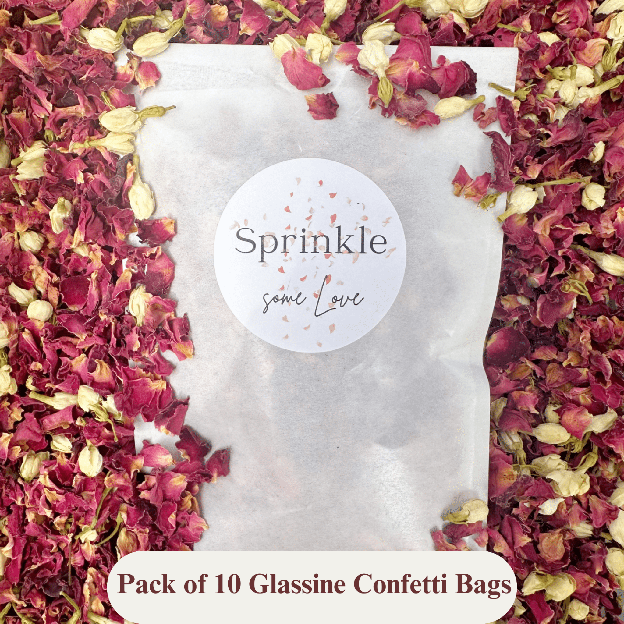 10 pack Confetti Bags with Two Label Options - Wedding confetti bags - The Sprinkle Bar