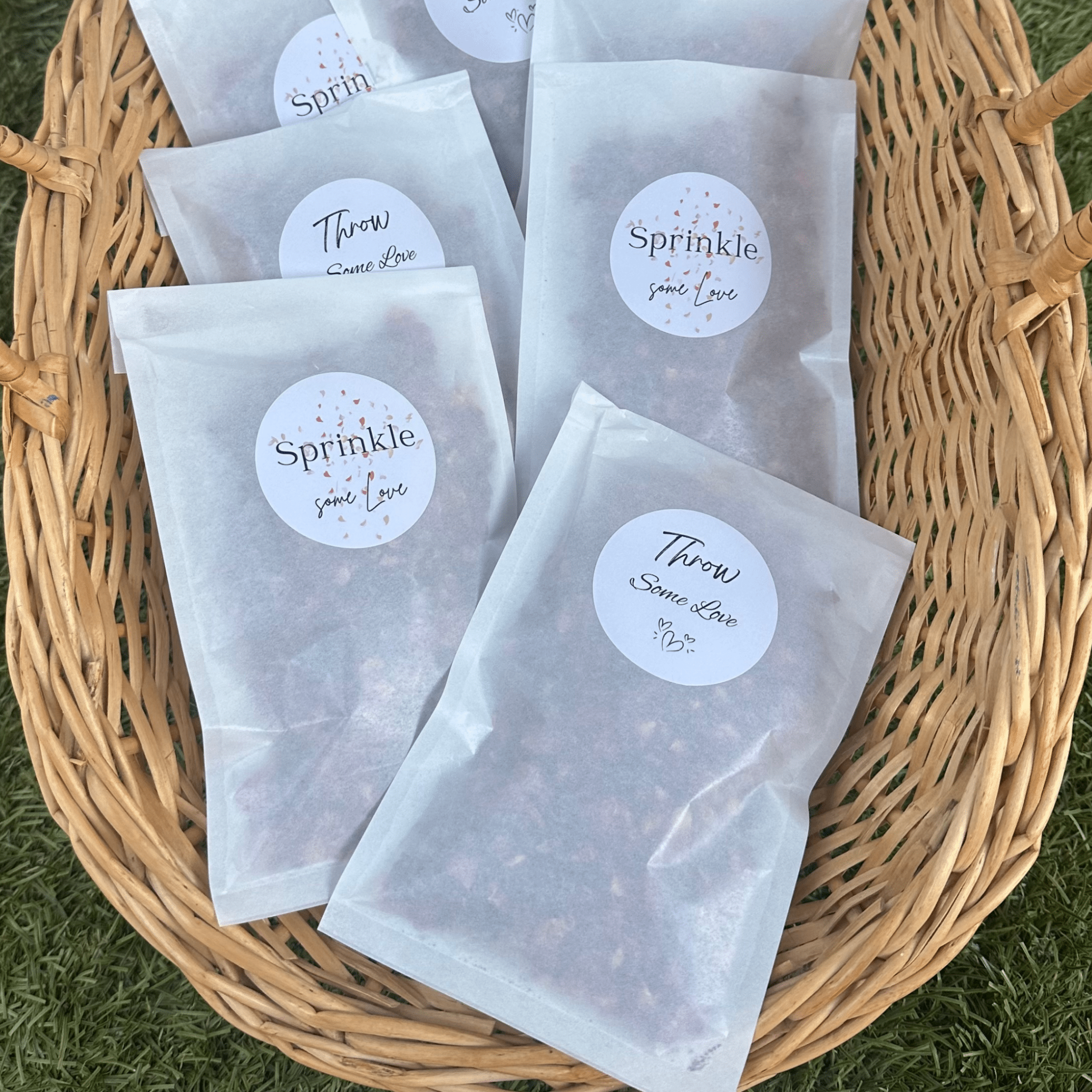 10 pack Confetti Bags with Two Label Options - Wedding confetti bags - The Sprinkle Bar