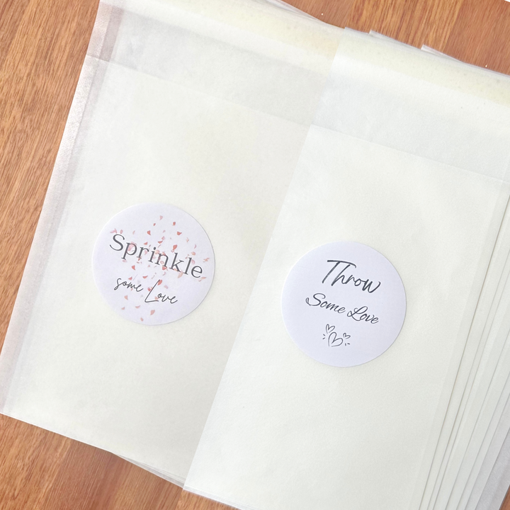 10 pack Confetti Bags with Two Label Options