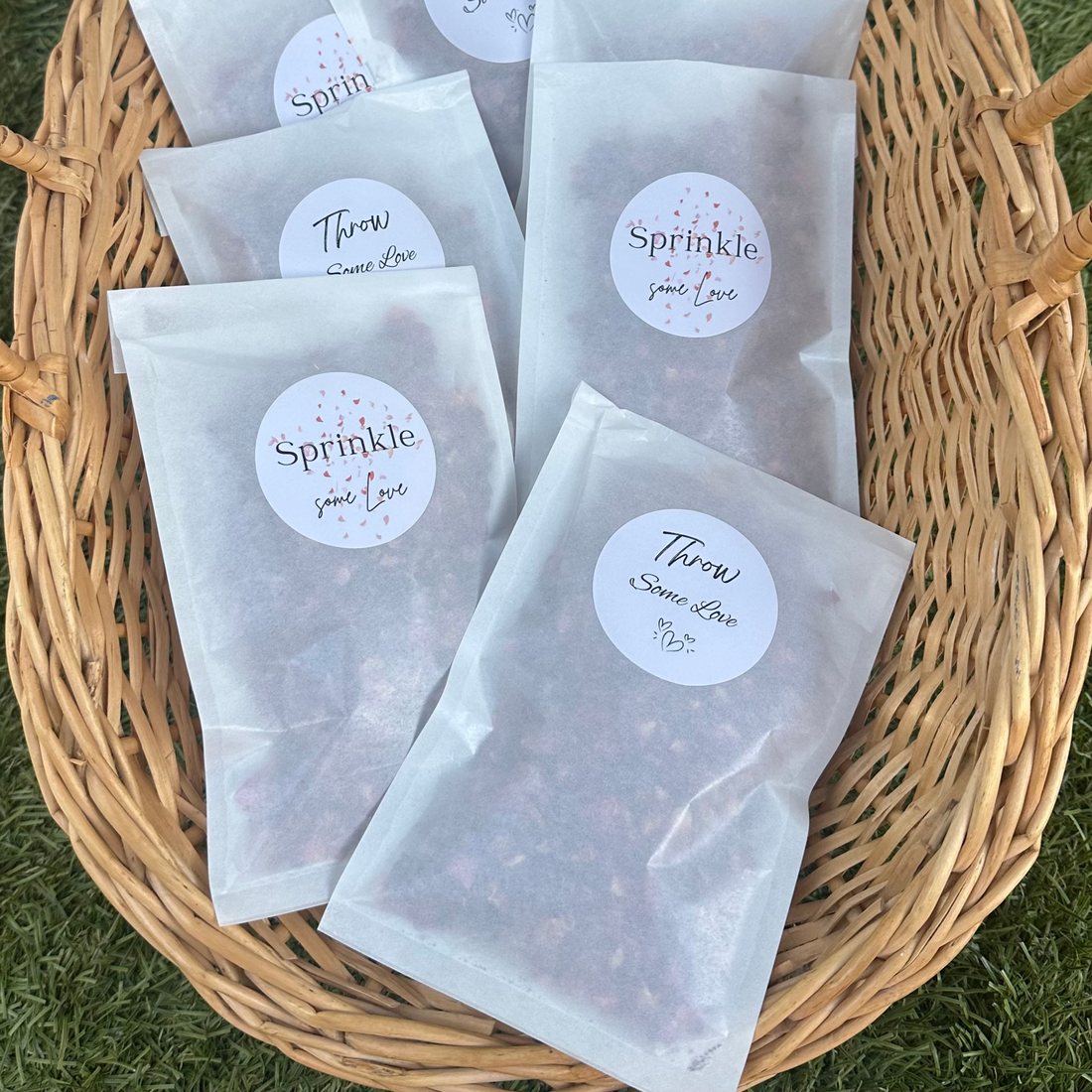 10 pack Confetti Bags with Two Label Options