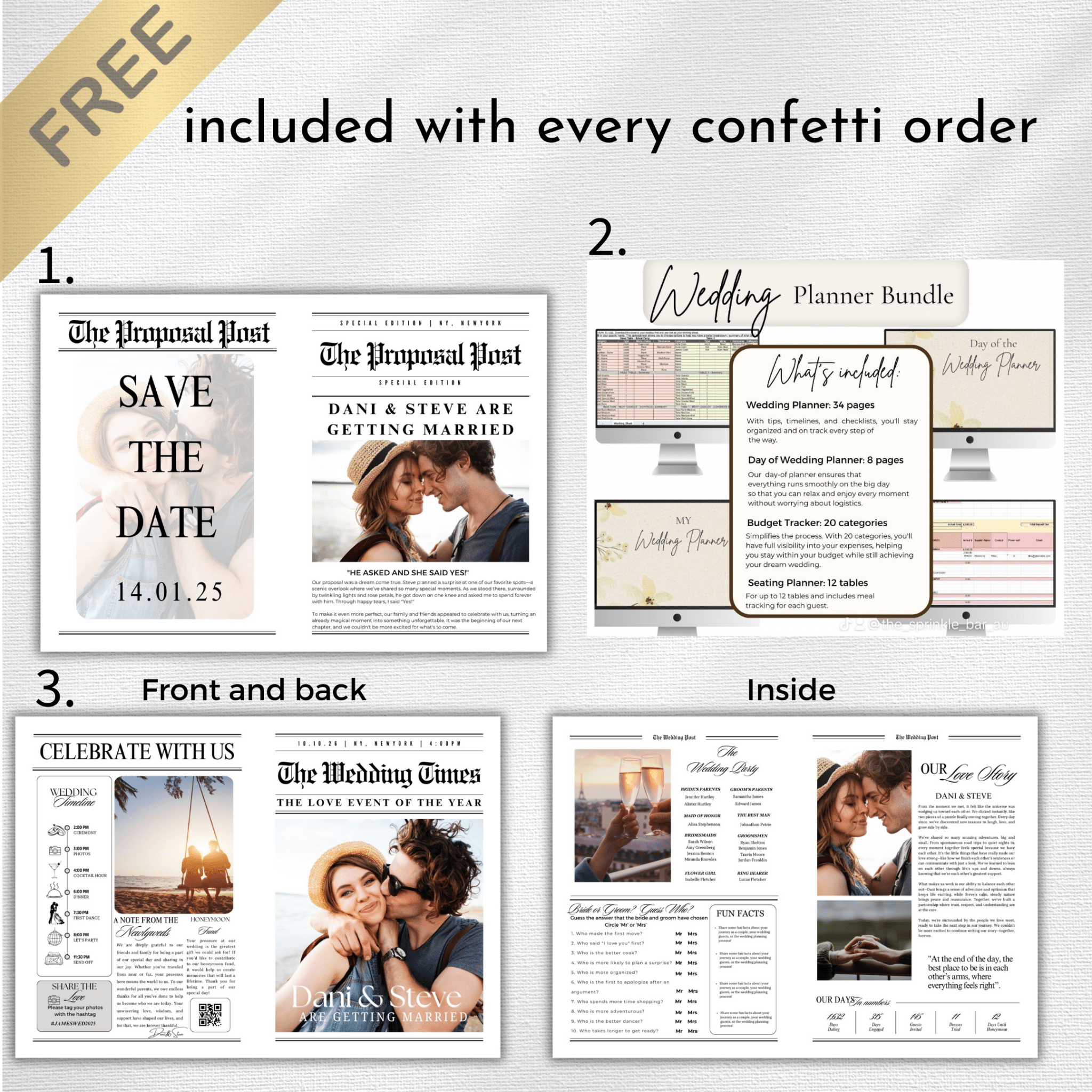 Biodegradable Confetti – Dried Flower Petal Wedding Confetti - Free wedding planner kit - The Sprinkle Bar