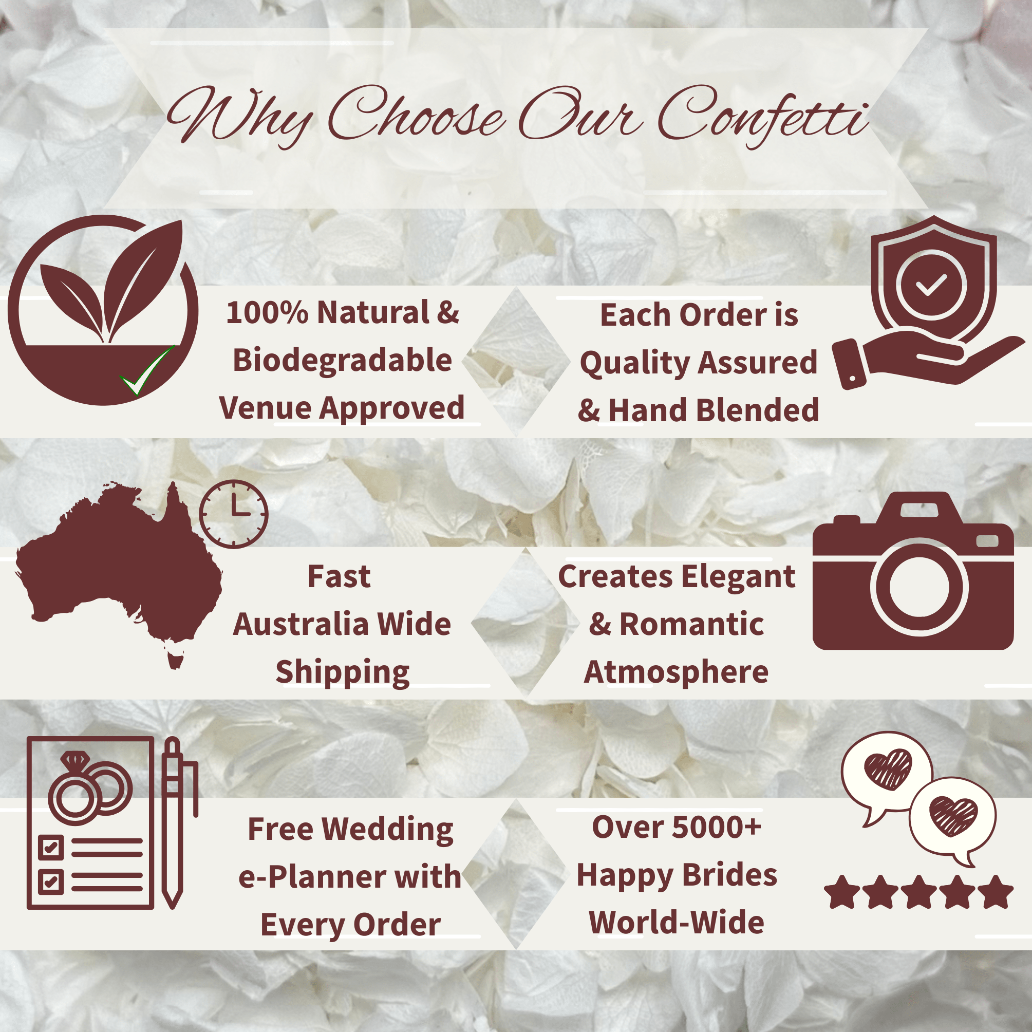 Biodegradable Wedding Confetti – Dried Flower Petal Confetti - Blushing Glow - Dried Flower Confetti - The Sprinkle Bar