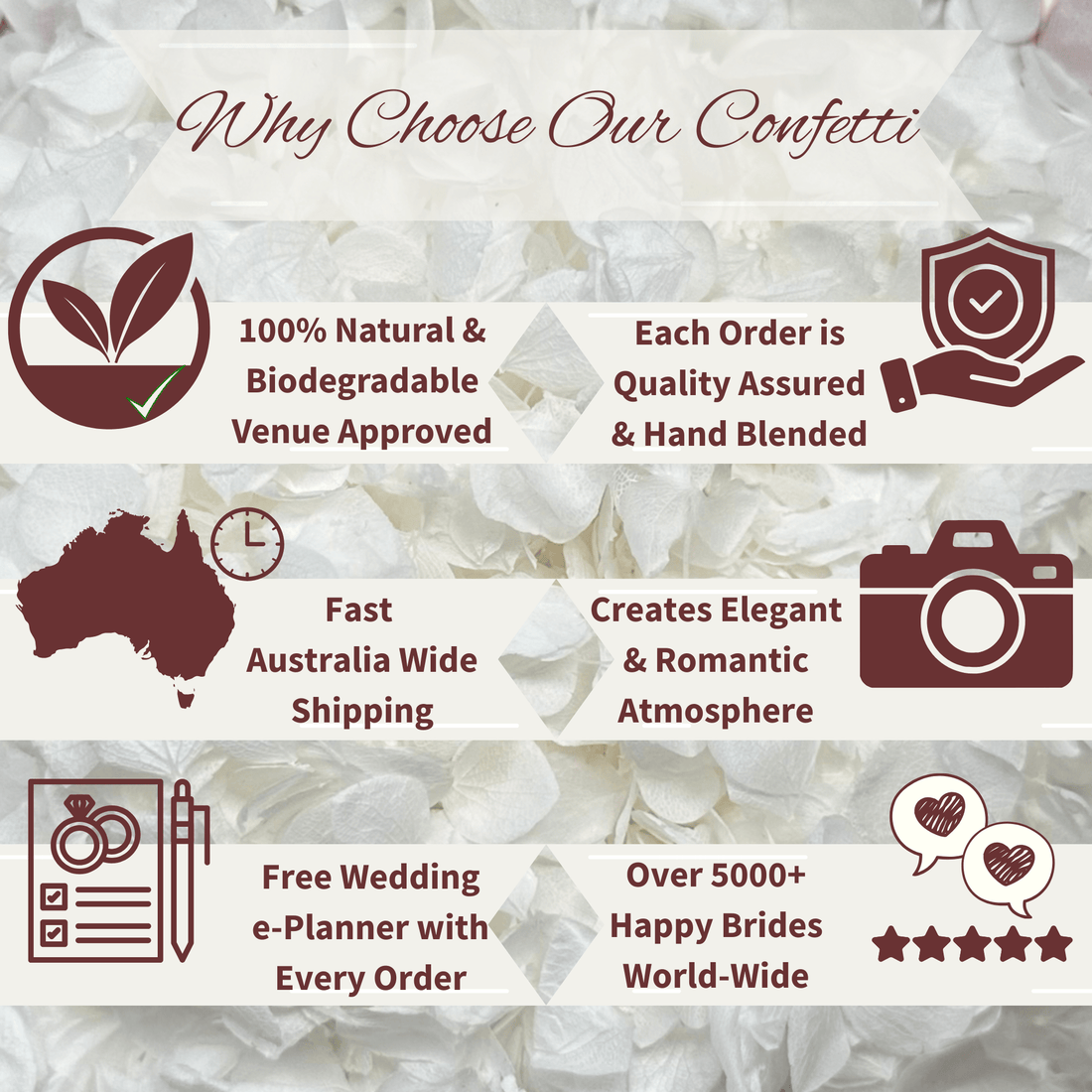 Biodegradable Wedding Confetti – Dried Flower Petal Confetti - Blushing Glow - Dried Flower Confetti - The Sprinkle Bar