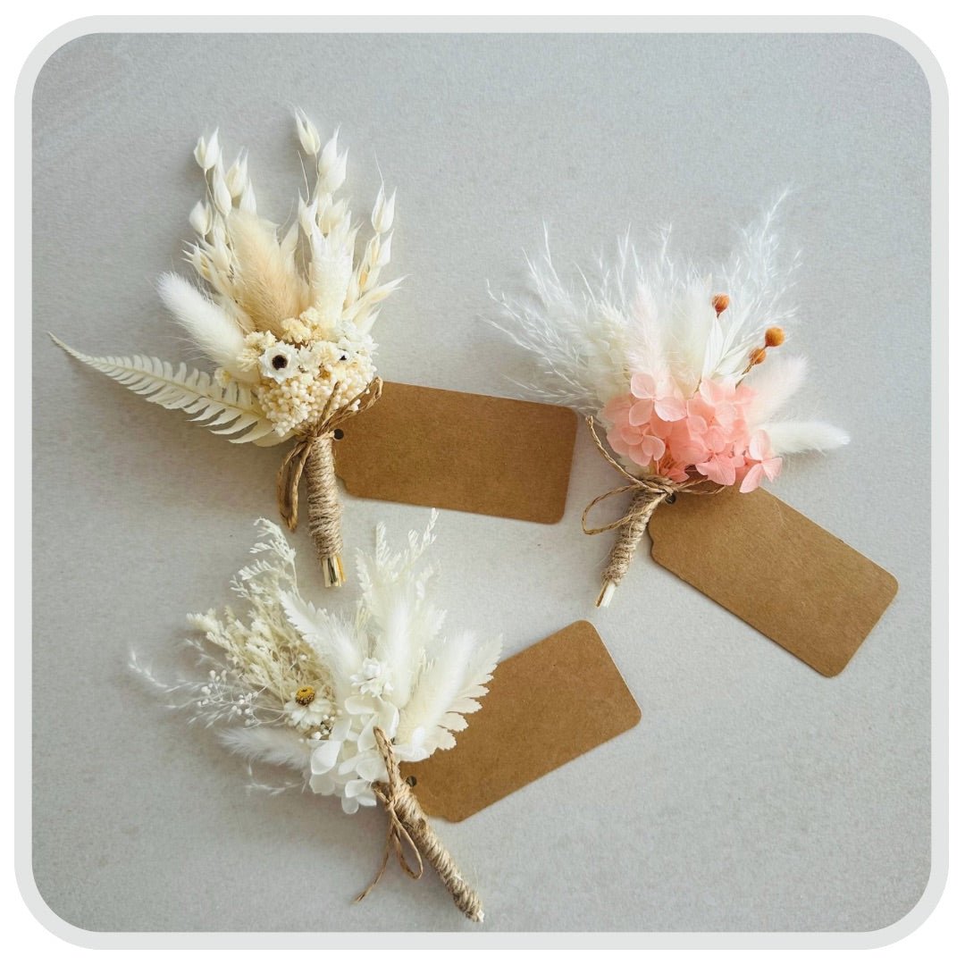 Mini Posies With Gift Tag - Bridesmaid Gift Tag - DIY Gift Topper - Bridesmaid Proposal - Dried Flowers - The Sprinkle Bar