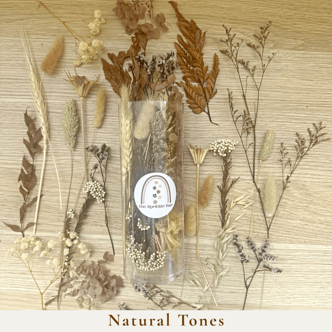 Natural Hues Dried Flower Packs - Cake Topper - Real Dried Flowers - DYI Resin Art Flowers - Dried Flowers - The Sprinkle Bar