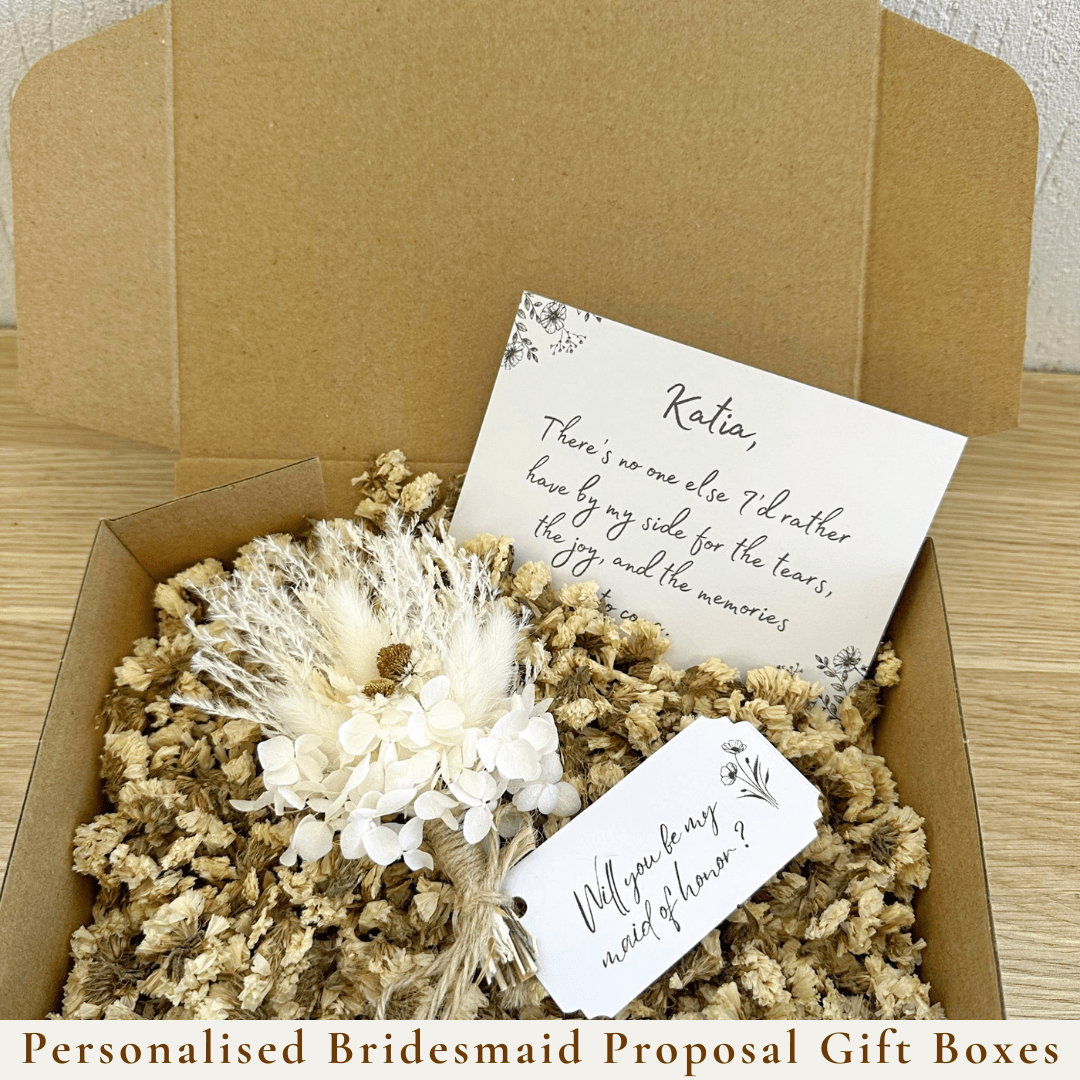 Personalised Message Bridesmaid Gift Box - Will You Be My Bridesmaid Gift - Boho Bridesmaid Proposal - The Sprinkle Bar
