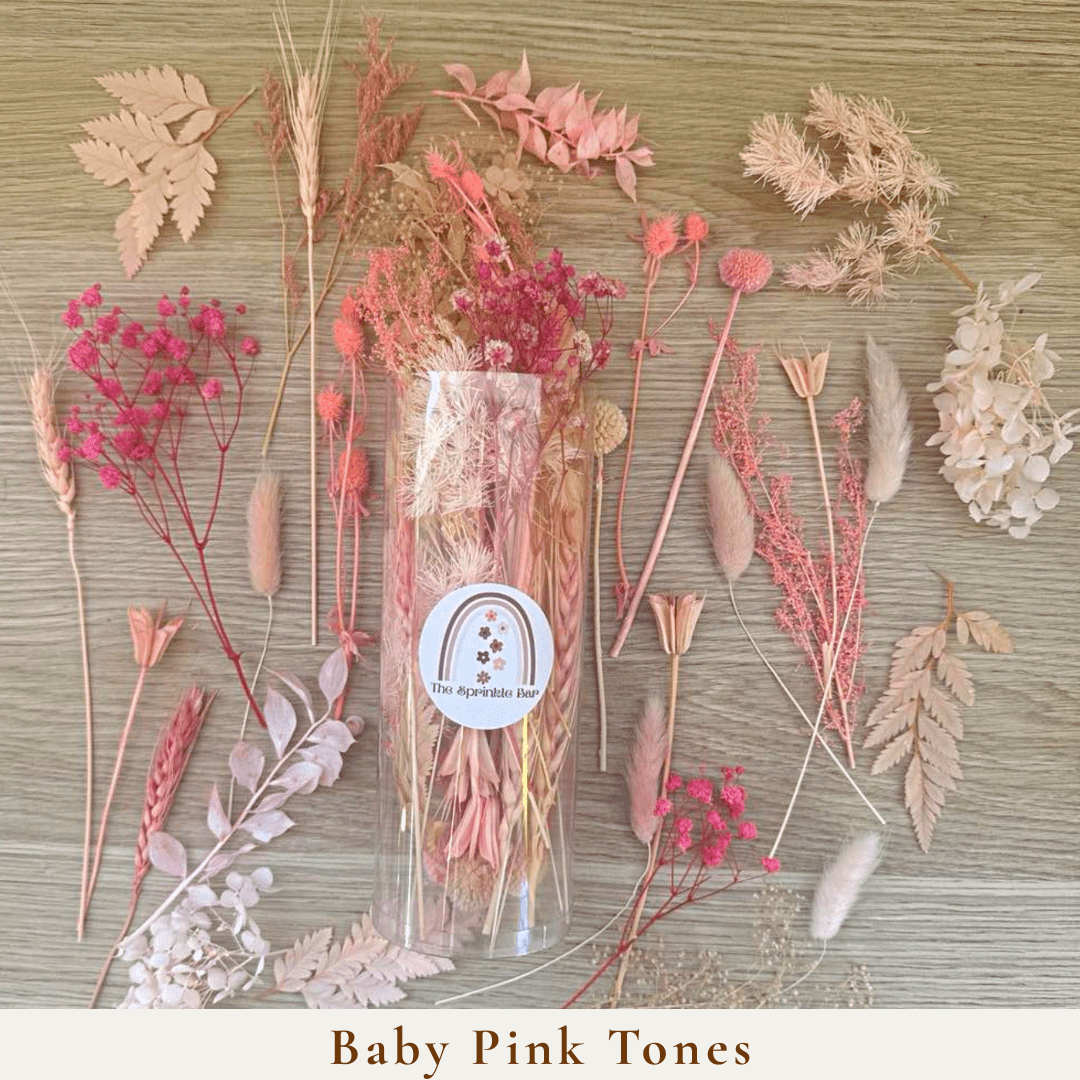 Pink Hues Dried Flower Packs - Cake Topper - Real Dried Flowers - DYI Resin Art Flowers - Dried Flowers - The Sprinkle Bar